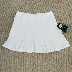NWT IBKUL Golf Tennis Skort UPF 50 Size White Flare M